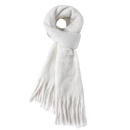 AUSEKALY Women's Scarf Big Colorful Thick Blanket Wrap Winter Oversized Warm Chunky Scarves Solid thumbnail 2
