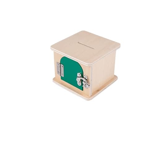 Adena Montessori Coin Lock Box,2 in 1 Object Permanence Box Toys for 1 Year Old Baby Coins,Wooden Mechanisms Help Develop Probelm Solving Skills Toys for 6-12 Month Infant Toys,Learning Kids Gifts thumbnail 3