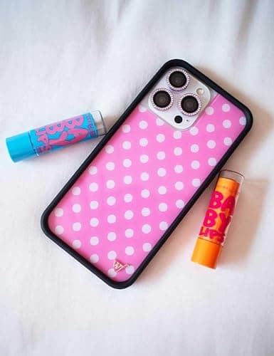 Wildflower Cases - Compatible with Apple iPhone 13/14 | Protective Black Bumper, 4ft Drop Test Certified, Women Owned Small Business | Pink Polka Dot - Bright Spot Aesthetic Cute Trendy thumbnail 6