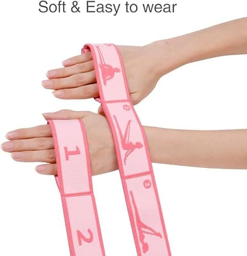 2 PCS Kids Stretching Strap - 8-Loop Adjustable Stretch Bands for Dance, Ballet, Yoga, Gymnastics Workout, Children‘s Fitness Equipment, Stretching Resistance Bands and Home Flexibility Training thumbnail 5