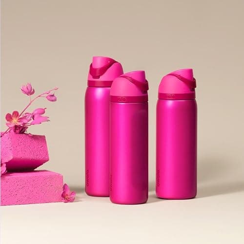 Owala FreeSip Insulated Stainless Steel Water Bottle with Straw, BPA-Free Sports Water Bottle, Great for Travel, 24 Oz, Read My Lips thumbnail 8