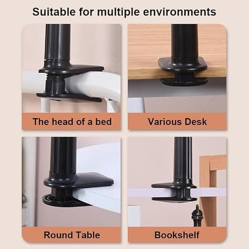 Lazy Handy-Halter, Handy-Clip, Betthalter, DIY, verstellbare lange Arm-Schwanenhals-Handyhalterungen, Lazy Bracket langer Arm-Clip, Klemmhalterung für Bett/Schreibtisch (schwarz) thumbnail 6
