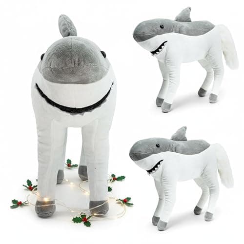 Randimals Plush Toy Stuffed Animal Mix - Horse & Shark Hybrid Stuffed Animals for Girls & Boys - Huggable & Soft Animal Characters Cute Plushies - Unique Toys for Discovery & Adventure - Image 1