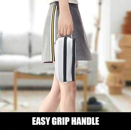 Sooez High Capacity Pencil Case,Durable Pencil Bag Pouch Organizer, Pen Case Portable Journaling Supplies with Easy Grip Handle & Loop, Asthetic Supply for Adults, Black & White thumbnail 6