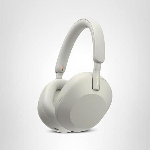 Sony WH-1000XM5 Premium Noise Cancelling Wireless Headphones, Silver | Auto NC Optimizer, Up to 30 Hrs of Battery, Carrying Case, Crystal Clear Calls, Touch Control, Multipoint Connection thumbnail 14