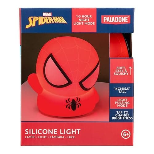 Paladone Spiderman Squishy Lamp - Officially Licensed Disney Free Standing Desk Light, Gaming Room Decor and Merchandise for Boys and Girls, Nightlight Gift Accessory for Playroom and Bedroom thumbnail 7