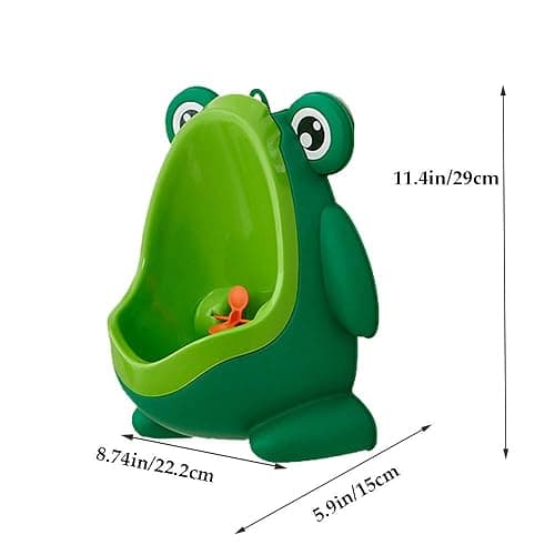 Frog Pee Training,Cute Potty Training Urinal for Boys with Funny Aiming Target,Green Urinals for Toddler Boy thumbnail 2