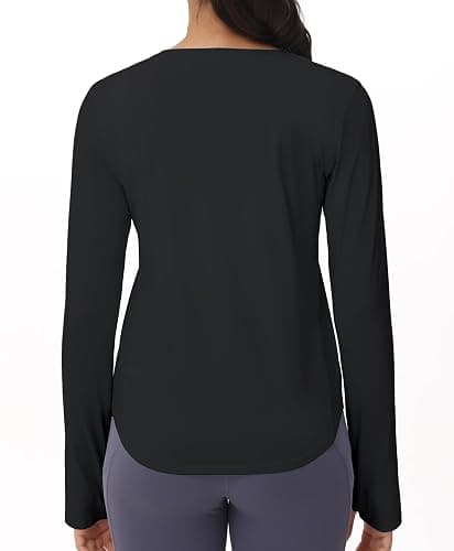 THE GYM PEOPLE Women's Long Sleeve Workout Shirts Athletic Crewneck Hiking Tops with Thumb Hole thumbnail 3