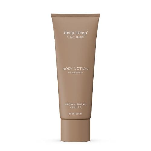 Deep Steep Body Lotion, Brown Sugar Vanilla, 8 oz – Moisturizer with Coconut Oil, Shea Butter, Argan Oil, Aloe Vera & Niacinamide – Vegan, Clean Beauty, Daily Skin Hydration - Image 1