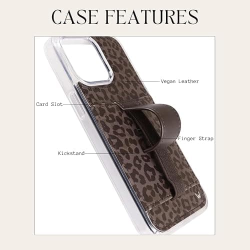 WALLI CASES for iPhone 16 Pro Max Case Aesthetic Wallet Phone Case Card Holder, Securely Holds up to 2 Cards - Cute, Trendy Phone Cover for Women, fits iPhone 16 Pro Max, with Kickstand & Finger Strap thumbnail 2
