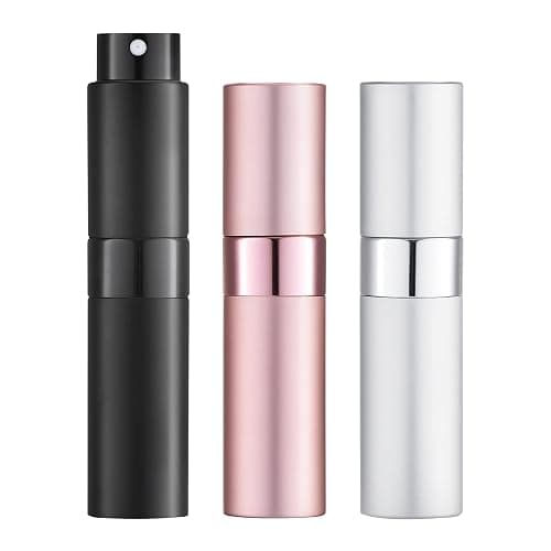 LISAPACK 8ml Travel Perfume Bottle Refillable, 3 PCS Cologne Atomizer Spray | Twist-up empty sprayer, small refill dispenser, portable size for purse pocket, leakproof, TSA essential for men women -pink - Image 1