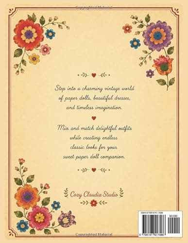 Vintage Paper Dolls: A Charming Cut-Out Dress-Up Activity Book for Creative Kids and Teens thumbnail 2