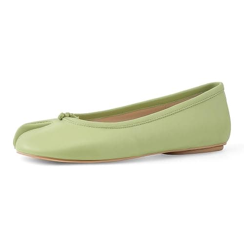 POYOIOR Tabi Shoes Women Split Toe Shoes Wide Width Ballet Flats Comfort Casual Work Shoes for Women Office - Image 1