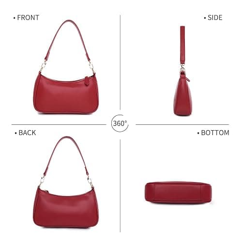Shoulder Bag for Women with 2 Removable Straps and Zipper Closure Crossbody Bags Clutch Tote HandBags Purses thumbnail 3