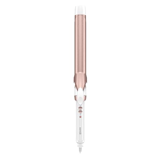 Conair Extra Long Curling Iron, Double Ceramic, 1 1/4", White/Rose Gold | Extra-long 7.5" hair curler and hair waver for every hair type with 30 heat settings, built-in heat protection, and auto-off - Image 1