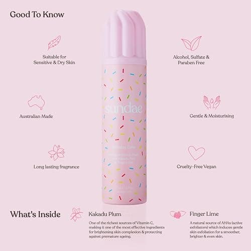 sundae Whipped Shower Foam Birthday Cake Foaming Body Wash 8.9 fl oz. thumbnail 2