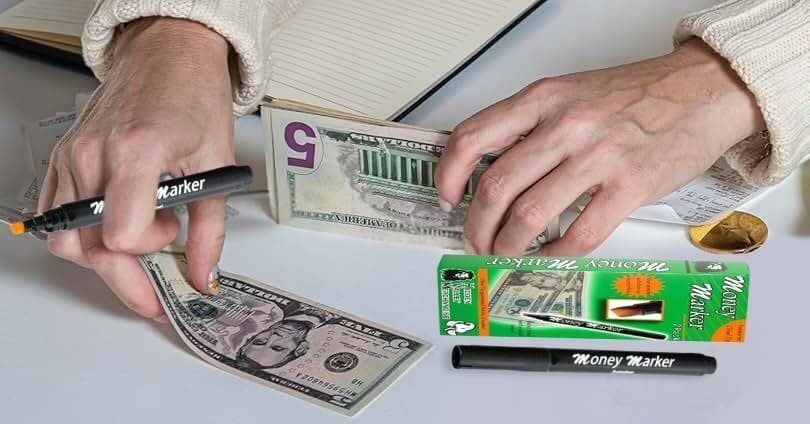 HVM Counterfeit Money Detector Pen (5 Counterfeit Pens) - Money Marker Bill Detector Pen with Upgraded Chisel Tip - Detect Fake Bills, Universal False Currency Checker Pack thumbnail 9