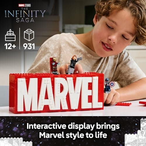 LEGO Marvel: Marvel Logo & Minifigures Building Toy - Marvel Collectible Set for Kids, Boys and Girls, Ages 12+ - Model Kit with 5 Minifigures - Gift Idea for Birthday - 76313 thumbnail 3