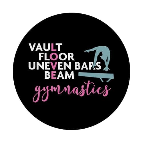 Gymnastics Phone Gift - Girls Love Beam Gymnastics Gift PopSockets PopGrip: Swappable Grip for Phones & Tablets PopSockets Standard PopGrip thumbnail 3