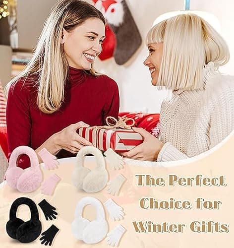 YSense Ear Muffs for Winter Women Foldable Fluffy Cute Earmuffs Cold Weather Ear Warmers Faux Fur Adjustable Headband thumbnail 7