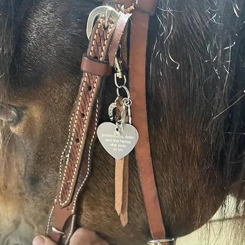 Protect This Rider and The Horse She Rode in On-Saddle Charm, Saddle Heart Charm, Equestrian Riding Gift,Horse Lovers Gifts thumbnail 5
