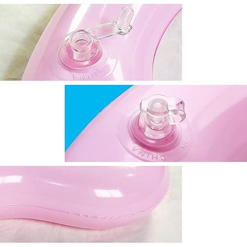 OLNIEZZL Pool Floats Adult Heart Swimming Rings Inflatable Rafts Pool Floaties Accessories Lake Water Floats Kids Beach Toys Pool Party Games for Toddlers - Pink - Small thumbnail 5
