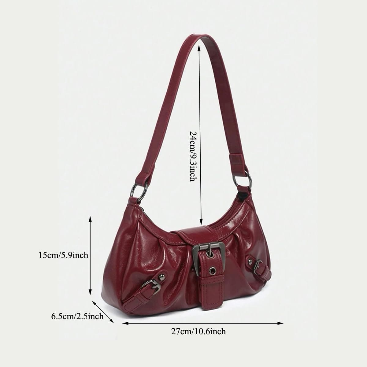 Burgundy leather purse  thumbnail 4