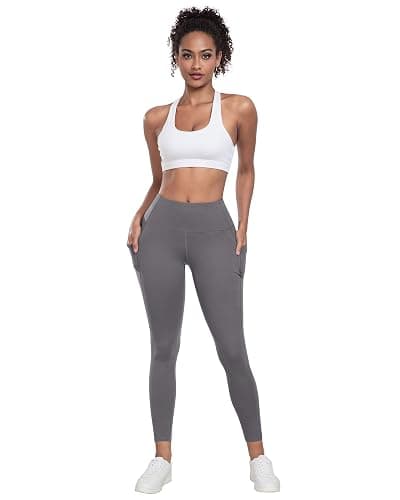 LZYVOO Leggings with Pockets for Women, 6 Packs Soft High Waisted Tummy Control Workout Yoga Pants thumbnail 2