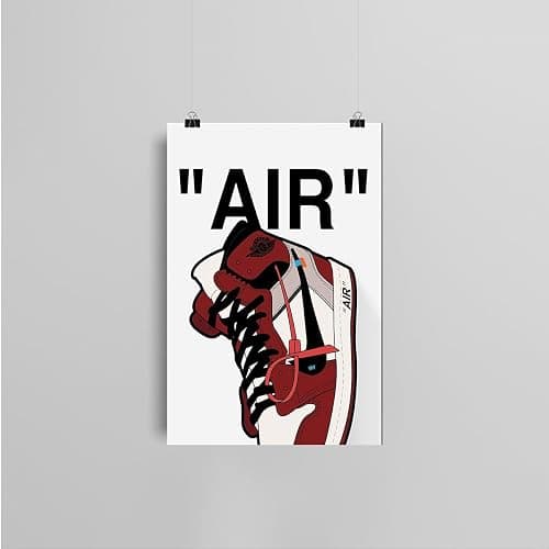 Sbemyenus Sneaker Poster, Canvas Wall Art Gym Shoes Shoebox Collection Aesthetic Cool Poster for Teen Boys Men Dorm Bedroom Living Room Wall Decor, Unframed 12x18Inch, Red thumbnail 6