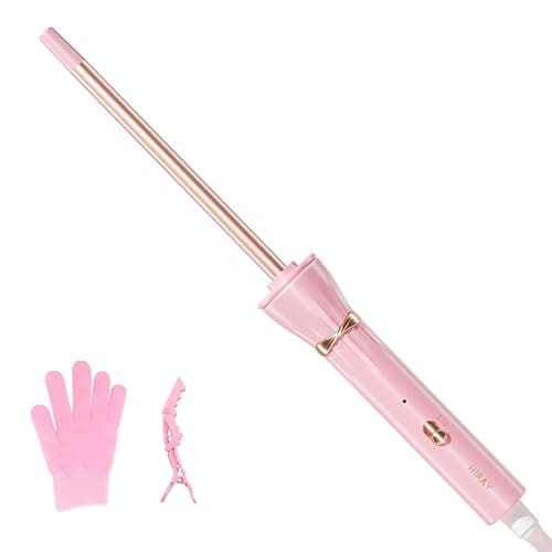 Hahahope 3/8 Inch Skinny Curling Iron & Wand, 9mm Mini Barrel for Short & Long Hair, Dual Voltage with 2 Heat Settings, Fast Heat Ceramic Curler - Image 1