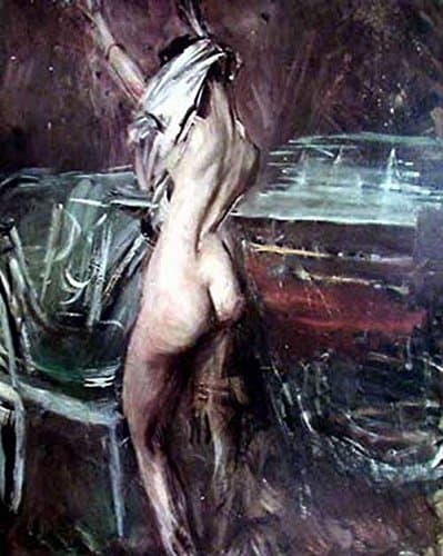 Young Dark Lady by Giovanni Boldini - 20" x 25" Premium Canvas Print - Image 1