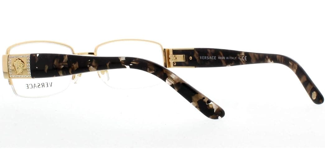 Versace VE 1175B Eyeglasses w/Gold Frame and Non- 53 mm Diameter Lenses, thumbnail 7