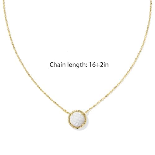 Volleyball Pendant Necklace for Women, Round White Enamel Charm with Adjustable Chain, Sports-Inspired Jewelry Gift - Athletic Charm for Players, Coaches, Moms, Teams thumbnail 6