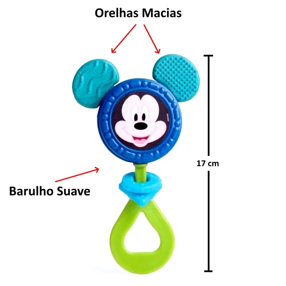 Chocalho Mickey, Elka, Azul Escuro Com Azul Claro - Azul Escuro/ Azul Claro thumbnail 3