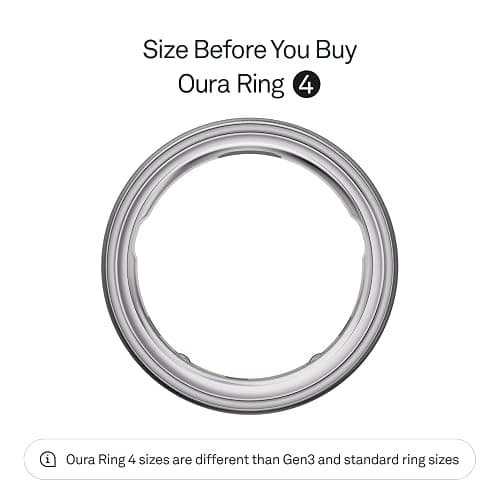 Oura Ring 4 - Brushed Silver - Size 9 - Size Before You Buy thumbnail 2