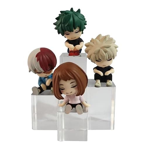 YLQANONG MHA Midoriya Izuku Figures Todoroki Shouto/Uraraka Ochako Anime Figure Statues PVC Anime Action Figurine 2.36IN - Image 1