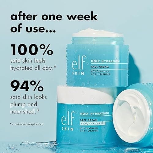 e.l.f. SKIN Holy Hydration! Face Cream, Moisturiser For Nourishing & Plumping Skin, Infused With Hyaluronic Acid, Vegan & Cruelty-free, 1.8 Oz thumbnail 2