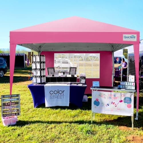 Quictent Easy Pop up Canopy Tent 10'x10' with 4 Detachable Window Sidewalls, One Person Setup, Waterproof Outdoor Portable Vendor Event Tent Shelter Enclosed, Wheeled Bag Included thumbnail 7