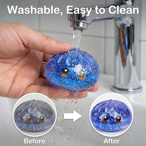 4 Pack Glitter Squishy Toys Dumpling Mystery Box Set — Slow Rising Kawaii Dumpling Stress Balls with Steamer Box, Cute Fidget Sensory Toys for Kids & Adults thumbnail 7