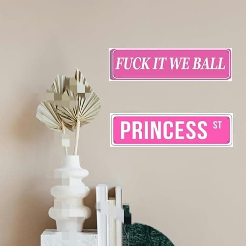 Princess Street Sign Pink Princess Room Decor Pink Princess St Tin Sign Y2k Wall Decor For Girl Bedroom Vintage Girly Wall Art Poster Metal Sign Girls Cave 4x16 Inch thumbnail 4