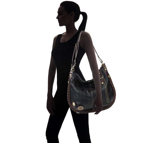 CHALA Handbags Charming Crossbody or Shoulder Convertible Large Chala Purse - BLACK thumbnail 8
