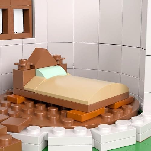 RAVAYO Mushroom House Building Blocks Set - Unique Design Creative Building Toy for Adults and Teens Mini Brick 1621pcs thumbnail 7
