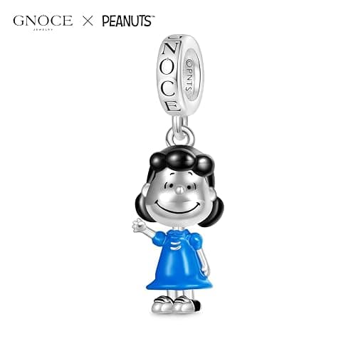 GNOCE Peanuts Lucy Pendant Dangle Charm Bracelet for Women, S925 Sterling Silver Dangle Charms for Women Wife, Valentine‘s Day, Mother’s Day Jewelry thumbnail 2