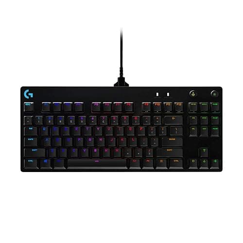 Logitech G PRO TKL Tastiera Gaming Meccanica, GX Blue Clicky Switch, LIGHTSYNC RGB, Design Portatile Tenkeyless, Pensato per Esport Gaming, Micro Cavo USB Rimovibile, QWERTY ITA Layout, Nero - Image 1