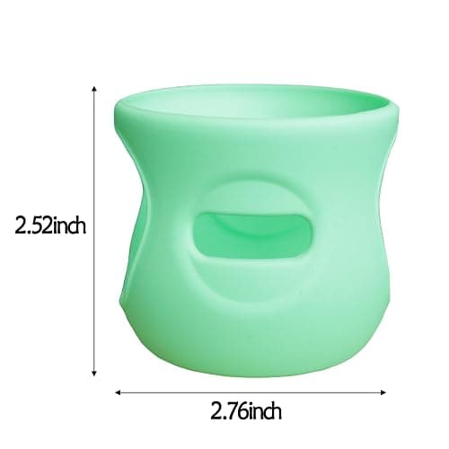 2 Pack Silicone Sleeves Compatible with Philips Avent Glass Baby Bottles 4 oz, to Prevent The Baby Bottles from Breaking, BPA-Free (Green+Light Green) thumbnail 3