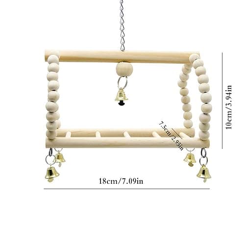 Deloky 7 Packs Bird Parrot Swing Chewing Toys-Hanging Bell Bird Cage Toys Suitable for Small Parakeets, Cockatiels, Conures, Finches,Budgie,Macaws, Parrots, Love Birds thumbnail 2