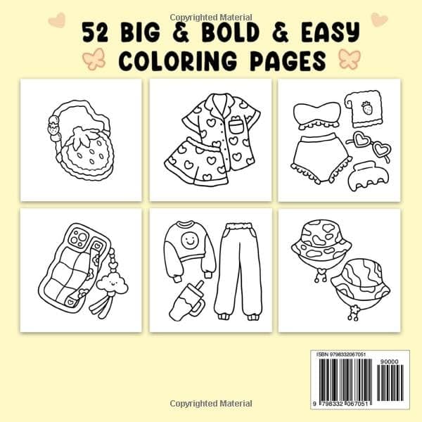 Fashion Vibes: Coloring Book for Adults and Teens, Bold and Easy Designs for Relaxation Featuring Cute Clothing thumbnail 2