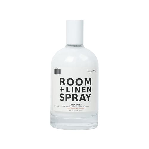 DedCool - Room + Linen Spray, Luxurious Fragrance, Natural Linen Spray for Bedding, Laundry, Fabric Freshener Spray, Clean, Non-Toxic, Infused with Essential Oils (XMILK, 3.5 fl oz | 103 mL), White - Xtra Milk - Image 1
