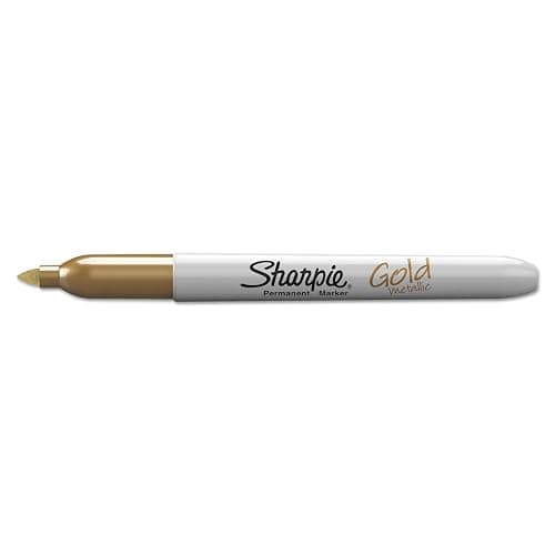 Sharpie Metallic Permanent Markers, Gold, 4/Pack thumbnail 3