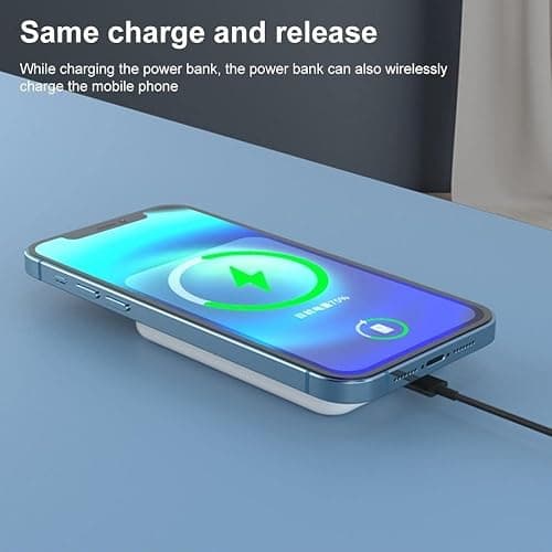 Power Bank for iPhone, Magnetic Battery Pack, 5000mAh Magnetic Wireless Portable Charger Compatible with iPhone 12 13 14 15 16 17 Series thumbnail 6